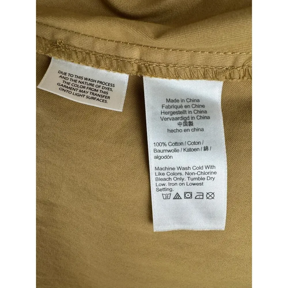 NWT J.Crew Pleated A Line Chino Dress Honey Brown Cotton Size 4
